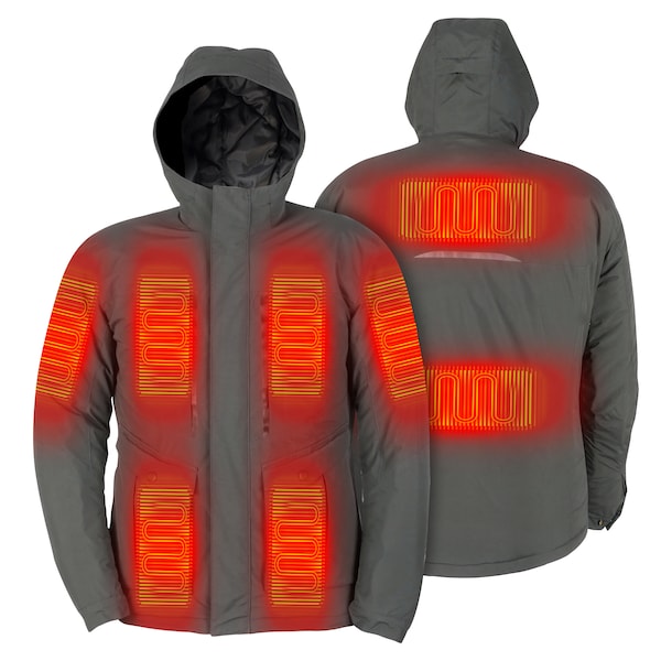 Mobile Warming Men's Thyme Heated Parka, Bluetooth, LG, 12V MWMJ13270420